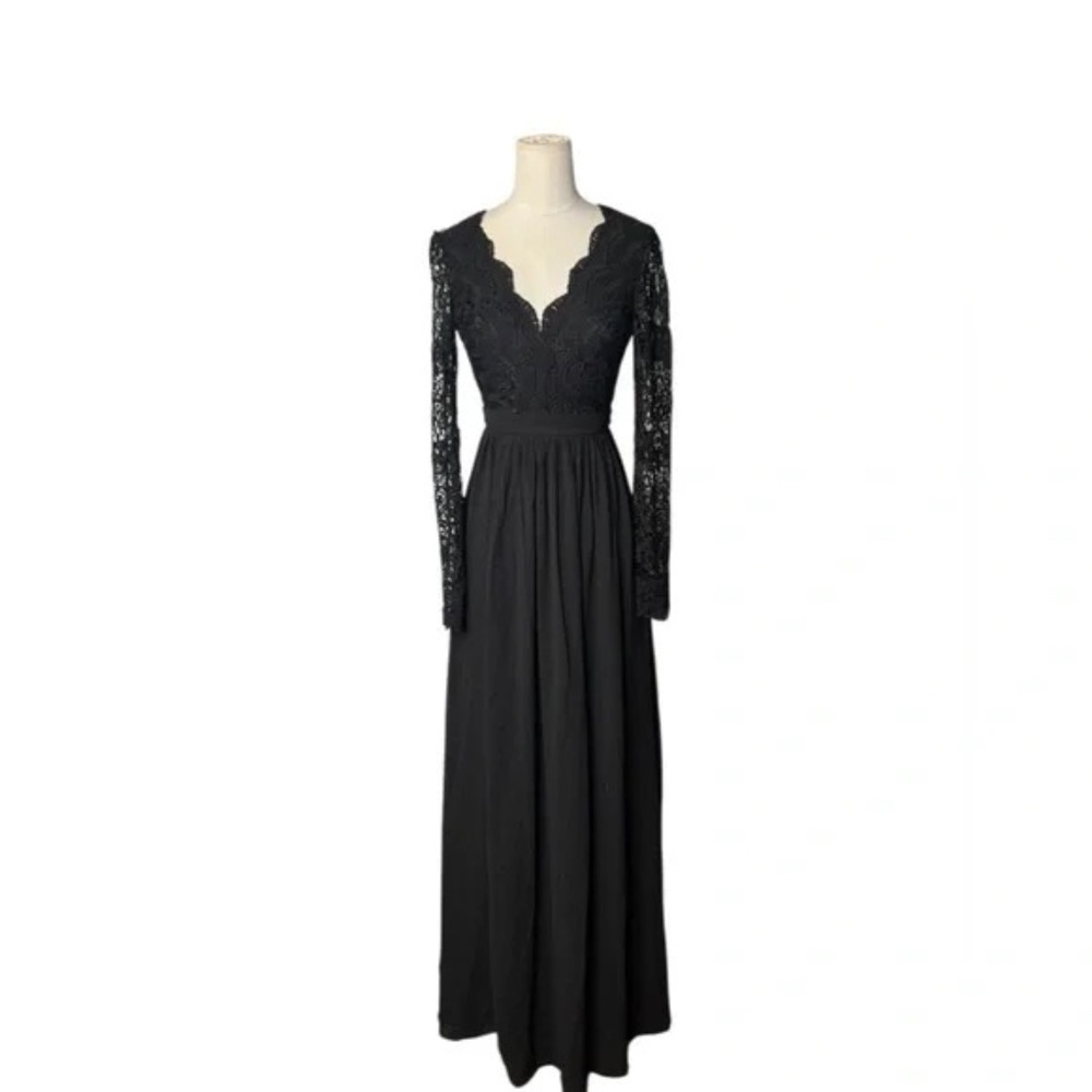 LULULS - Awaken My Love Black Long Sleeve Lace Maxi Dress - Picture 4 of 10